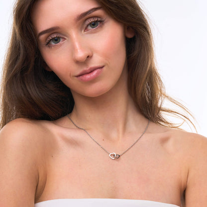 Custom Double Heart Pendant Necklace