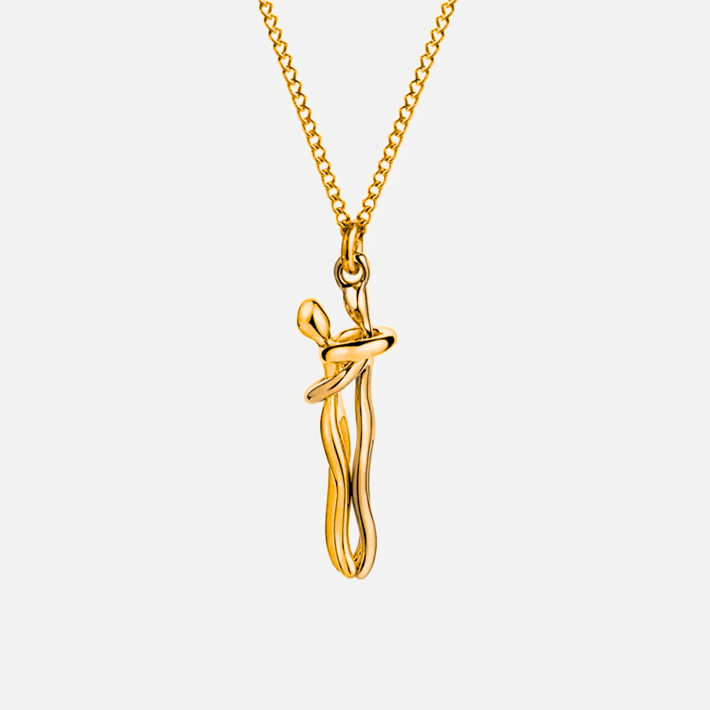Solid Gold Hug Necklace