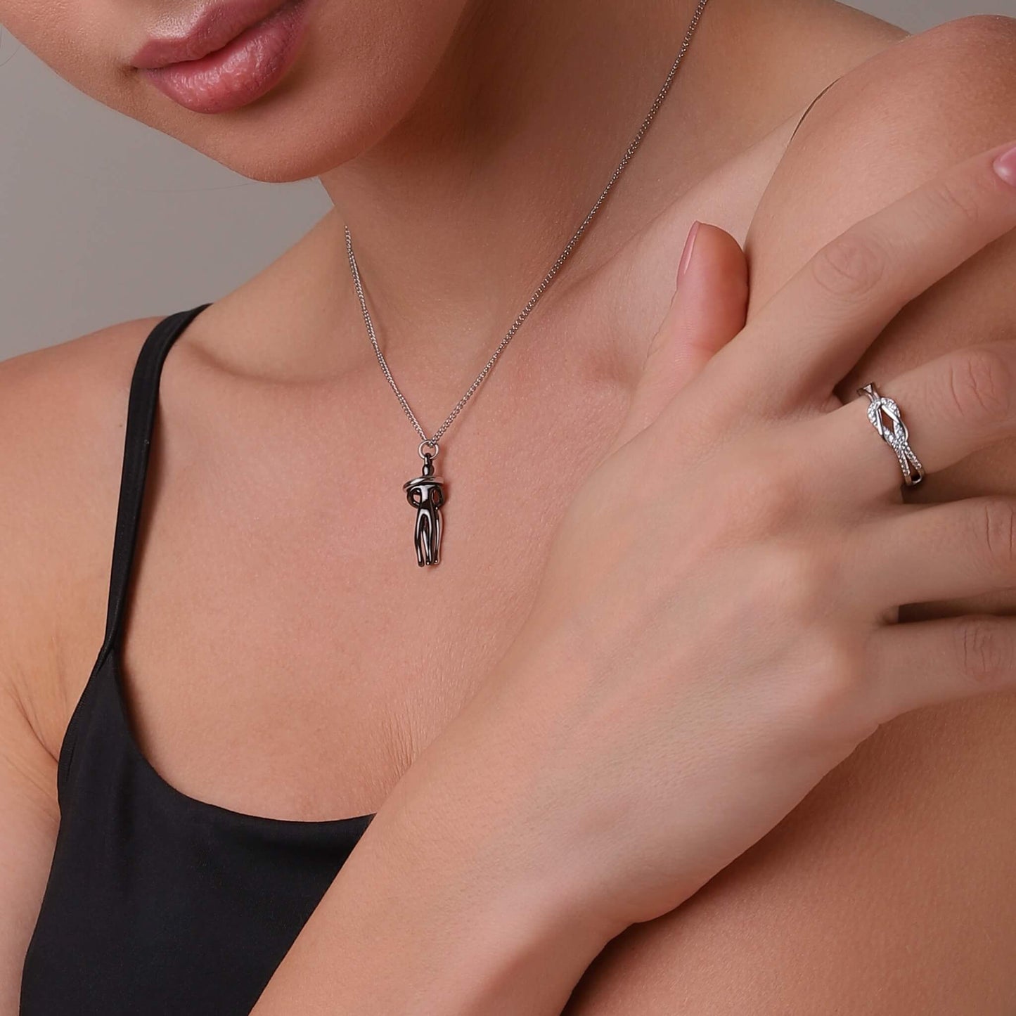 Solid Gold Hug Necklace