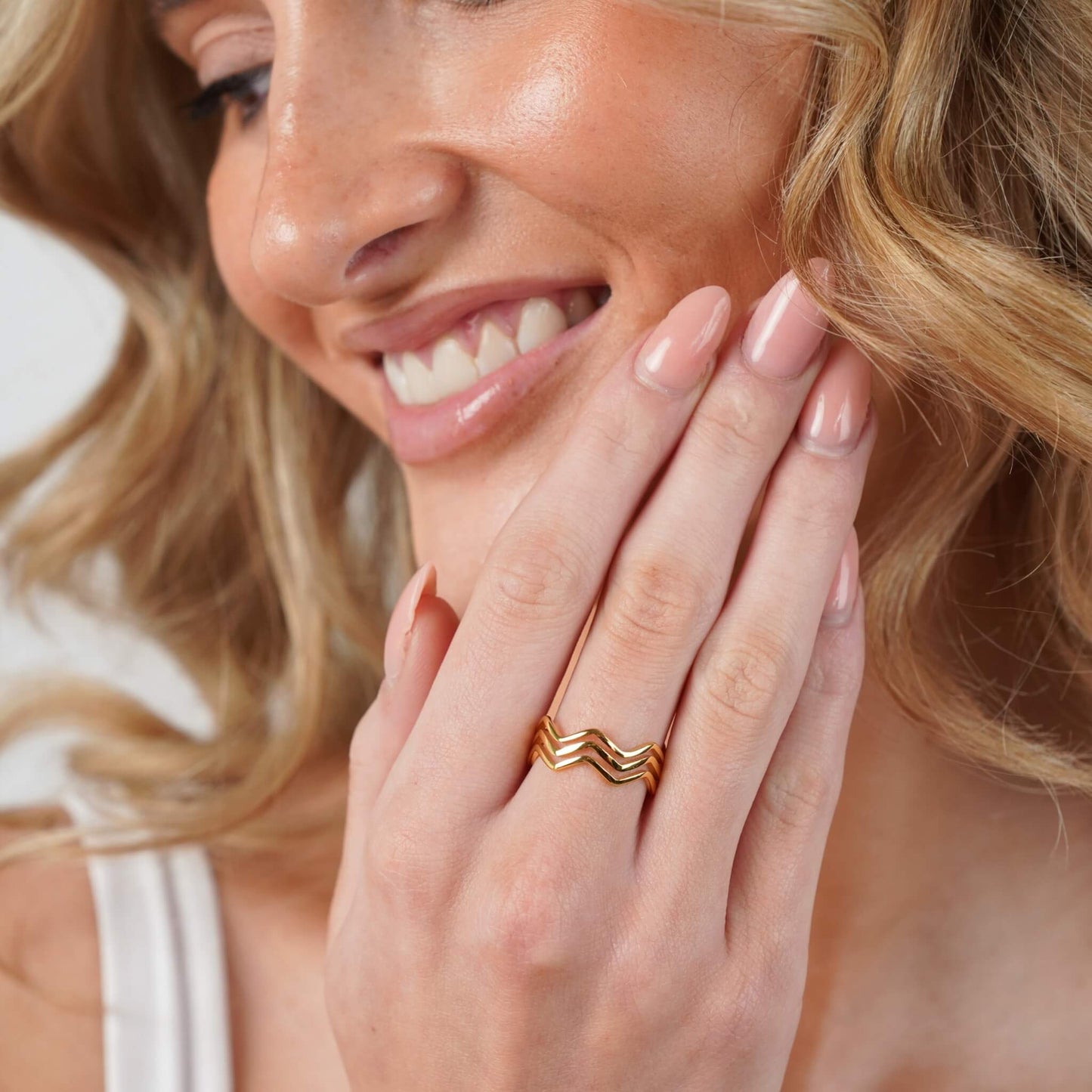 Triple Layered Ups & Downs Ring