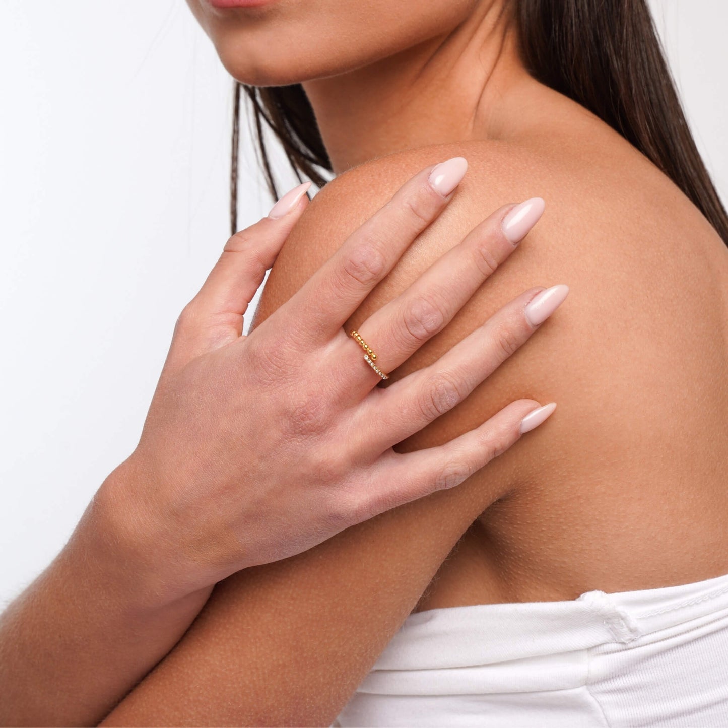 Gemstone and Bead Ring