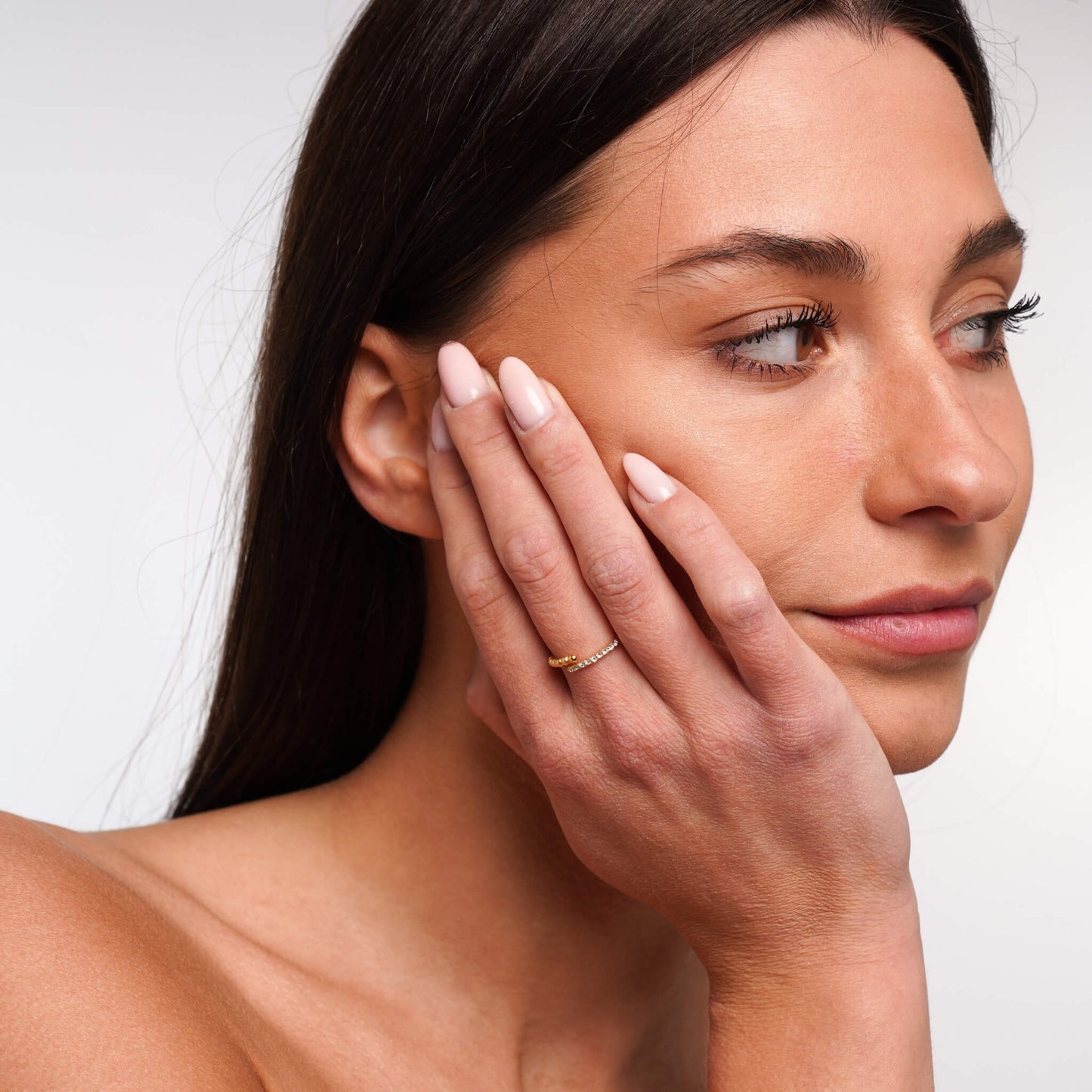 Gemstone and Bead Ring