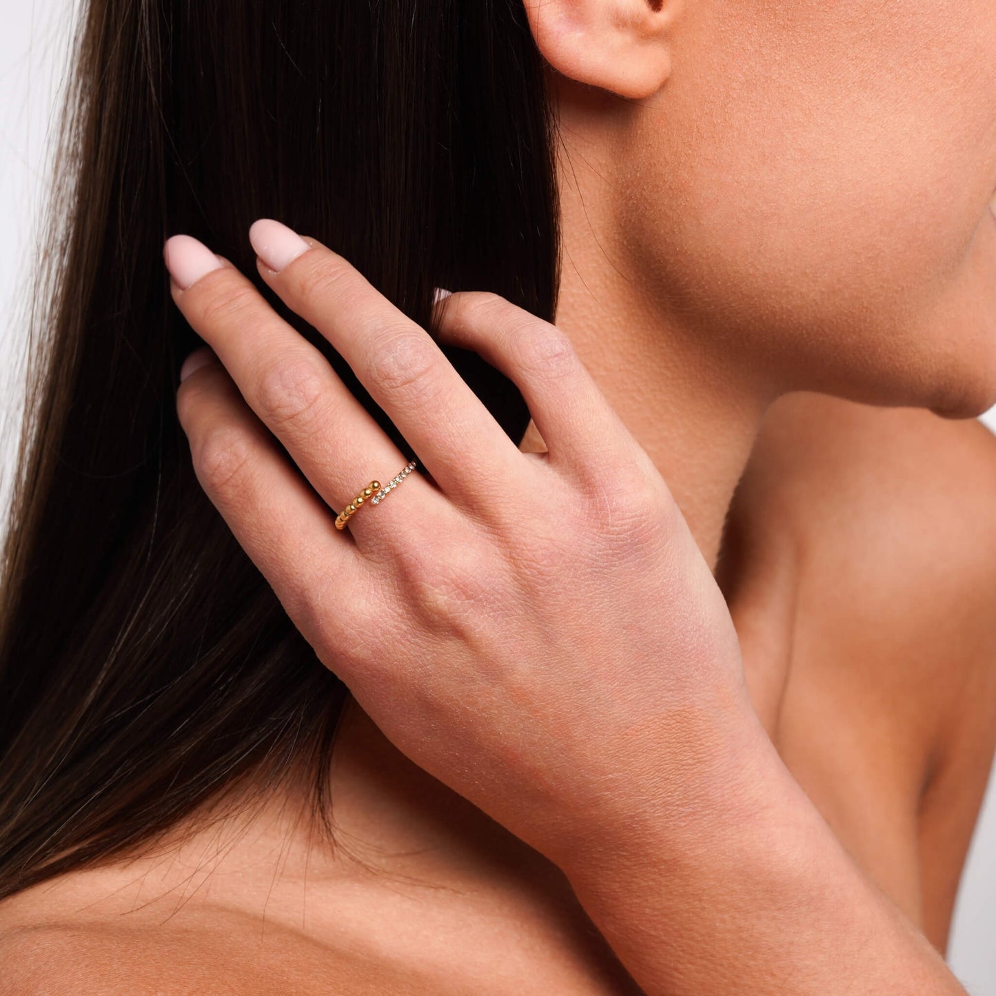 Gemstone and Bead Ring