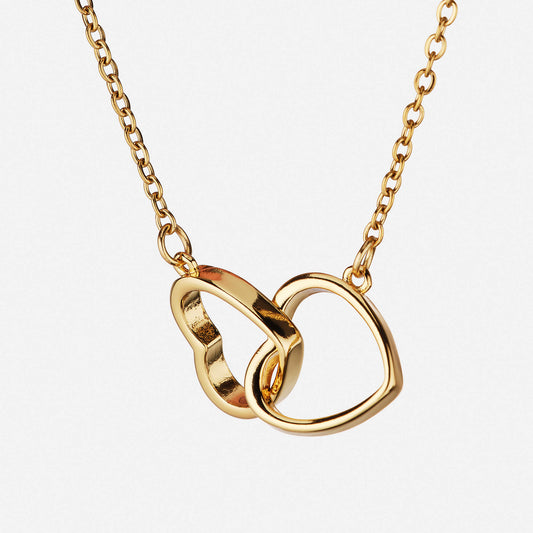 Double Heart Pendant Necklace
