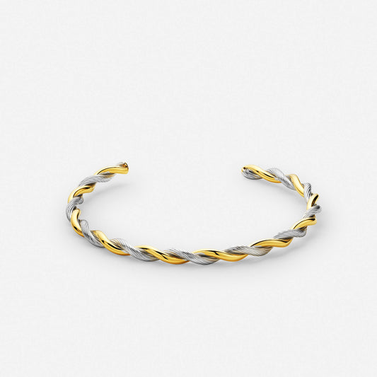 Double Twist Bangle Bracelet
